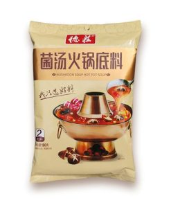 Base de hot pot sabor sopa de setas DEZHUANG 180g