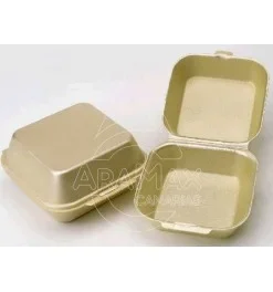 ENVASE FOAM HAMBURGUESA TAMAÑO PEQUEÑO 125x125x70MM.
