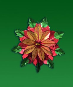 Noche Buena metalizada plegable mediana