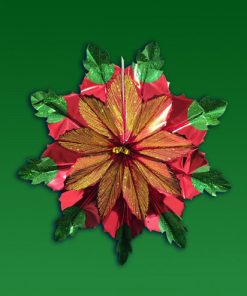 Noche Buena metalizada plegable grande